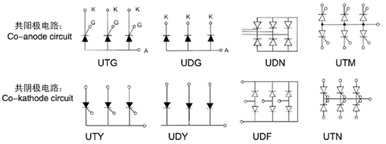 共陽極、共陰極平板組合器件電路形式